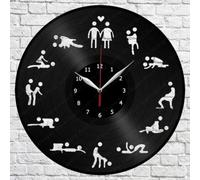 Sexual Position Hours Sex Adult Vinyl Wall Clock Art Home Decor Vintage Wall Art Design
