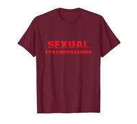 Sexual Tyrannosaurus Shirt - Funny Predator Tee T-Shirt, Men, Burgundy, X-Large