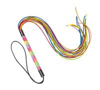 Sexual Whip Restraint Bondage for Couples Faux Leather Crop Sex Toy for Adults Role Play Flogger Fetish S&M Flirt Tools BDSM Play Bondage Sex Whip Spanking Paddle(Rainbow)