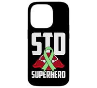 Sexually Transmitted Diseases (STD) Superhero Green Ribbon Case for iPhone 14 Pro