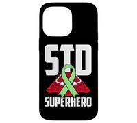 Sexually Transmitted Diseases (STD) Superhero Green Ribbon Case for iPhone 14 Pro Max