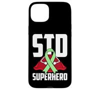 Sexually Transmitted Diseases (STD) Superhero Green Ribbon Case for iPhone 15 Plus