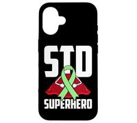 Sexually Transmitted Diseases (STD) Superhero Green Ribbon Case for iPhone 16