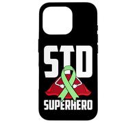 Sexually Transmitted Diseases (STD) Superhero Green Ribbon Case for iPhone 16 Pro