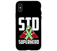 Sexually Transmitted Diseases (STD) Superhero Green Ribbon Case for iPhone X/XS