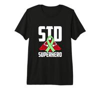 Sexually Transmitted Diseases (STD) Superhero Green Ribbon Premium T-Shirt