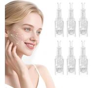 SexxLady 6 Pin Replacement Needles Cartridge, Universal Model Replacement Needles Micro Needle Derma Pen, Microneedling Pen Needle Cartridges for Car Micro Needle Roller Adjustable Needling Pen