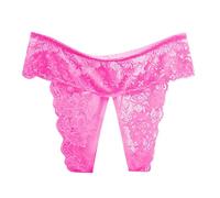 Sexy And Seductive Women's Panties Open Crotch Plus Size Low Waisted Spicy Lace Flirtatious Triangle plus