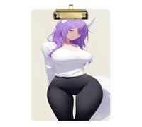Sexy Anime Girl A4 Clinical clipboard Nursing Transparent Binder with clipboard Inside for Legal Women Basketball Coaches Size 9 x 12