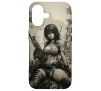 Sexy Anime Girl Dystopia Merch for Men Monochromatic Case for iPhone 17