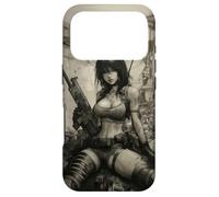 Sexy Anime Girl Dystopia Merch for Men Monochromatic Case for iPhone 17 Pro