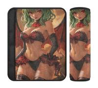 Sexy Anime Girl Little Devil 2 pcs seat Belt Shoulder pad Release Stress to Your Neck and Shoulders for Backpack Protector para cinturón de carro