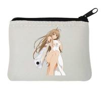 Sexy Anime Gunman Pin Up Babe Neoprene Coin Purse Pouch 10x11cm White