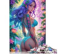 Sexy Anime Tattoo Girl Puzzle for Adults And Teenagers 500 Pieces Puzzle Adult Jigsaw Puzzle for Adults Puzzles 500pcs (52x38cm)
