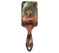 Sexy Anime Woman Little Devil friendly curly hair brush Designed head massager for short hair with Ergonomic handle cepillo para cabello