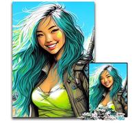 Sexy Asian Wasteland Babeb 1000 Pieces Puzzle Gifts Paper Jigsaw Puzzles Interactive Family Game DIY Home Decor Brain Teaser Gift 1000 PCS(38x26cm)