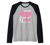 Sexy Bartender I Hate Being But I'm A Bartender Raglan Baseball Tee