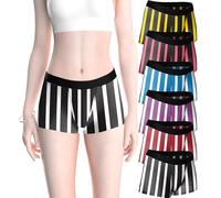 Sexy Basics Women's 6 Pack Modern Active Buttery Soft Boy Short Boxer Brief Panties, 6 Pack - Bold Stripes, 4XL