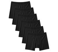 Sexy Basics Women's Boy Short Boxer Briefs | Ultra Soft | Boyleg Trunks | Multi Pack Colors, 6 Pack- Midnight Black, S