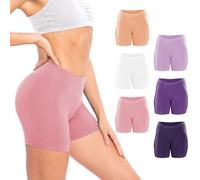 Sexy Basics Women's Cotton Stretch Boyshort Boxer Briefs | Light Weight Undershort Trunks | Multi Packs, 6 Pack- Soft Pastels, M