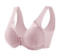 Sexy Bralette Push Up Front Fastening Bra for The Elderly Floral Lace Full Coverage High Impact Sports Bras Large Breasts Wire Free Bra Underwear Sports Bras Women Plus Size Multi Pack