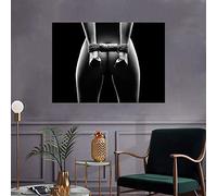 Sexy Butt Girls Nude Poster 18R Adult Model Pictures Sexy Boobs Body Oil Painting Abstract Wall Art Erotic Canvas Print Bedroom Decor 50X70cm Unframed Z79