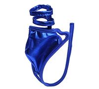 Sexy C String Thong Underwears For Men Bulge Pouch Enhancer Thongs Trunks Briefs C-String Lingerie Bikini Underwear (Blue,One Size)