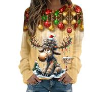 Sexy Christmas Jumpers For Women,Women's Hoodless Sweatshirt for Everyday Wear - Cozy Fleece Crewneck Pullover Top for Casual Winter Loungewear Suitable Across Seasons (Green, M)