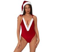 Sexy Christmas Lingerie Mother Outfit Fancy Dress for Women Ruffles Outfits Santa Costume Adult Naughty Halter Neck Claus Costumes Woman Velvet Clothes