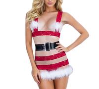 Sexy Christmas Outfits for Women Outfit Ladies Lingerie Convertible Costume Naughty Womens Woman Backless Women's Nightwear Mrs Claus Babydoll Lace Santa Dress