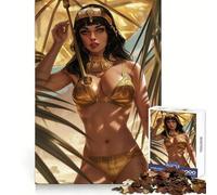 Sexy Cleopatra Gold Bikini 1000 Piece Jigsaws for Teenagers Puzzle Think Toy Stress Relief Sharp Cut Santa Wish List 38x26cm