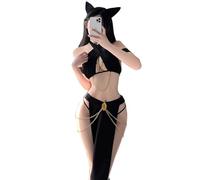 Sexy Cosplay Lingerie Cat Egyptian Cleopatra Costume Halloween Princess Leia Outfit Slave Dress