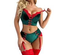 Sexy Costumes Woman Santa Cosplay Outfit Red Lingerie Lace Set Costume Adult Halloween Christmas Carnival Of the Damn Fancy Dress Black Swan Women Outfits Sweater