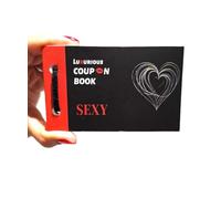Sexy Coupon Book - Prefilled Voucher Cards, Tear-Out Love Notes, Fun and Romantic DIY Gift, Thoughtful Unique Present, Creative Gift Idea for Any Occasion