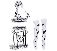 Sexy Cow Milk Leopard Cosplay Costume Kawaii Outfit Anime Lolita Mini Bikini Bra Lingerie Set for Women Teddy Japanese Halter Bodysuit Underwear Babydoll Nightwear Milk Cow-Ruffle One Size