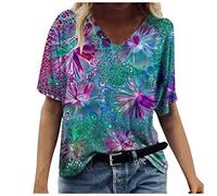 Sexy Crop Tops for Women White Work Blouse 16Th Birthday Gifts Girl Activewear Casual Tee Summer V Neck Women's Short Fashion T Shirt Printed Sleeve Tops Women's Blouse Womens Clothes Sale Clearance