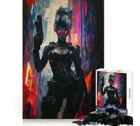 Sexy Cyborg Female Soldier for Adults 1000 Piece Jigsaw Puzzle Mind Puzzle Relaxing Fun Image Assembly Warm Surprise 38x52cm