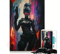 Sexy Cyborg Female Soldier for Adults 1000 Piece Jigsaw Puzzle Mind Puzzle Relaxing Fun Image Assembly Warm Surprise 38x52cm