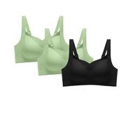 Sexy Deep V Padded Bra Women's Comfortable and Traceless Chest Gathered Without Soft Support Collar Closure Anti Drop Comfort Everyday (AE, M)
