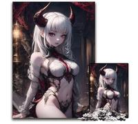 Sexy Demon Hell Girl Jigsaw Puzzles for Adults 1000 Piece Difficult Puzzles for Adults Interactive Family Game Ideal Family Activity Game 1000 PCS(75x50cm)