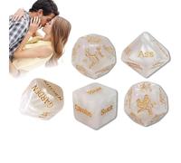 Sexy Dice Game for Couples Fun & Intimate Adult Dice Set Unique Brushed Design Positions Dice Perfect for Travel and Romantic Night Foreplay Bedroom Role Playing for Lover 5 PCS