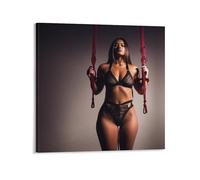 Sexy Dominant Woman with Ropes - Bondage. Poster Posters Art Print Wall Photo Paint Poster Hanging Picture Family Decor 20x20inch(50x50cm)