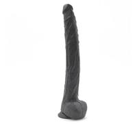 Sexy Emporium 17 Inch Massive Dildo with Suction Cup Black Flesh Skin Big Huge Dildos for Couples, Huge Penis Thick Girthy