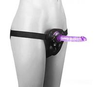 Sexy Emporium Beginners 5 Inch Pegging Strap On Dildo Sex Toy Realistic Suction Cup Dildos White Brown Black Pink Purple Red (Purple Dildo Black Harness)
