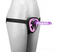 Sexy Emporium Beginners 5 Inch Pegging Strap On Dildo Sex Toy Realistic Suction Cup Dildos White Brown Black Pink Purple Red (Purple Dildo Pink Harness)