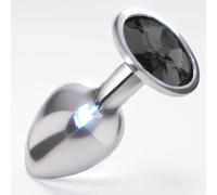 Sexy Emporium - Luxury Jewell Butt Plug Anal Sex Toy for Beginners Sex Toys for Men Women Couples Silver, Black Gemstone