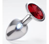 Sexy Emporium - Luxury Jewell Butt Plug Anal Sex Toy for Beginners Sex Toys for Men Women Couples Silver, Red Gemstone