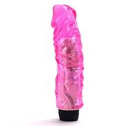 Sexy Emporium Thick 8 Inch Multi Speed Jelly Vibrator Pink G Spot Vibrator, Sex Toys for Clitoris Stimulation, Waterproof Dildo Powerful Vibrations Dual Motor Stimulator for Women or Couple Fun