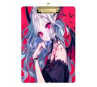 Sexy Evil Anime Girl Halloween Folder with clipboard Hard Board for Football Softball Coaching Tabla para escribir Size 9 x 12