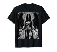 Sexy Fallen Angel - Demon Girl - Devil Girl Pinup Ver #1 B&W T-Shirt